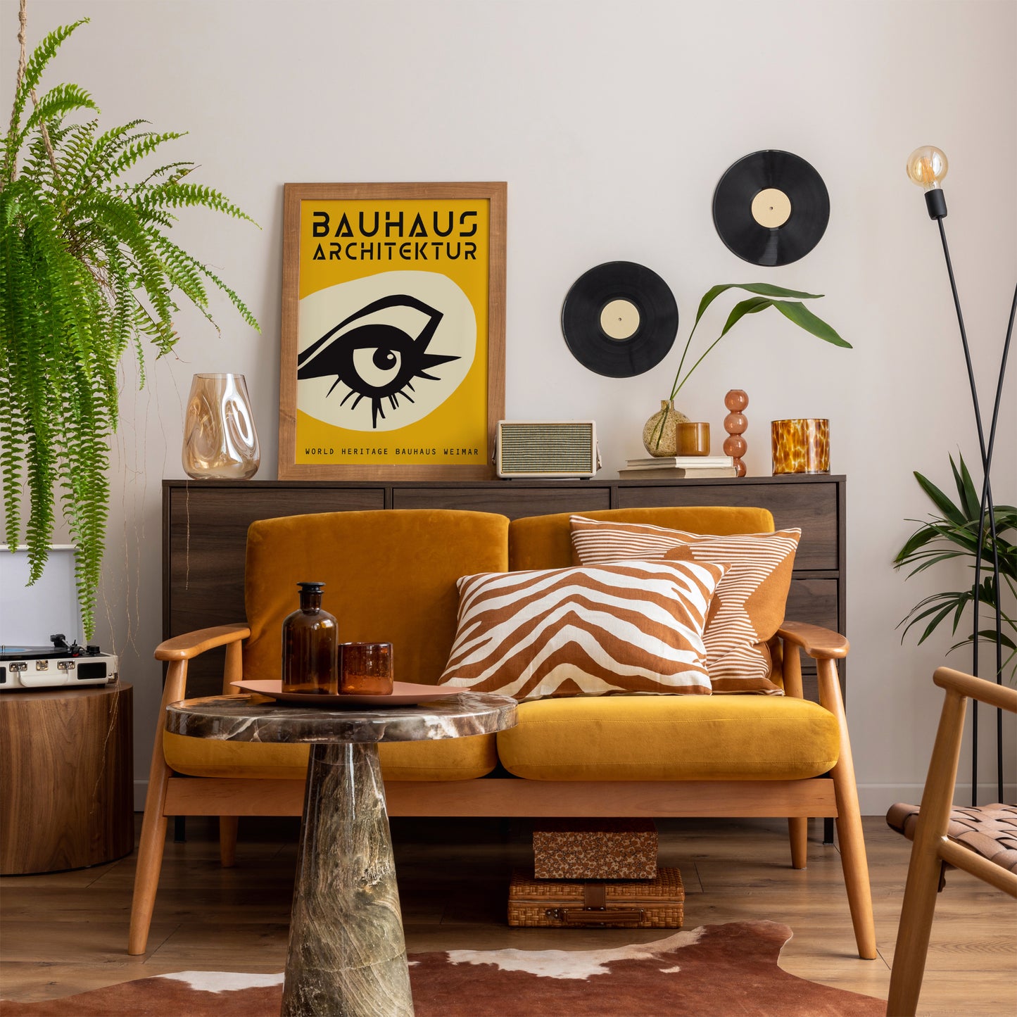 Yellow Bauhaus Eye Art Print 2024