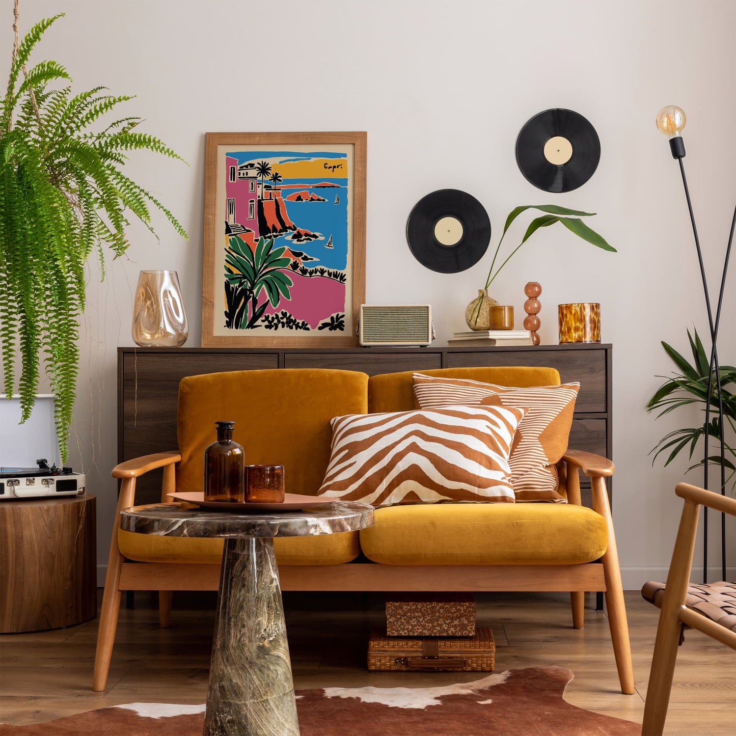 La Dolce Vita Capri Italy Colorful Poster