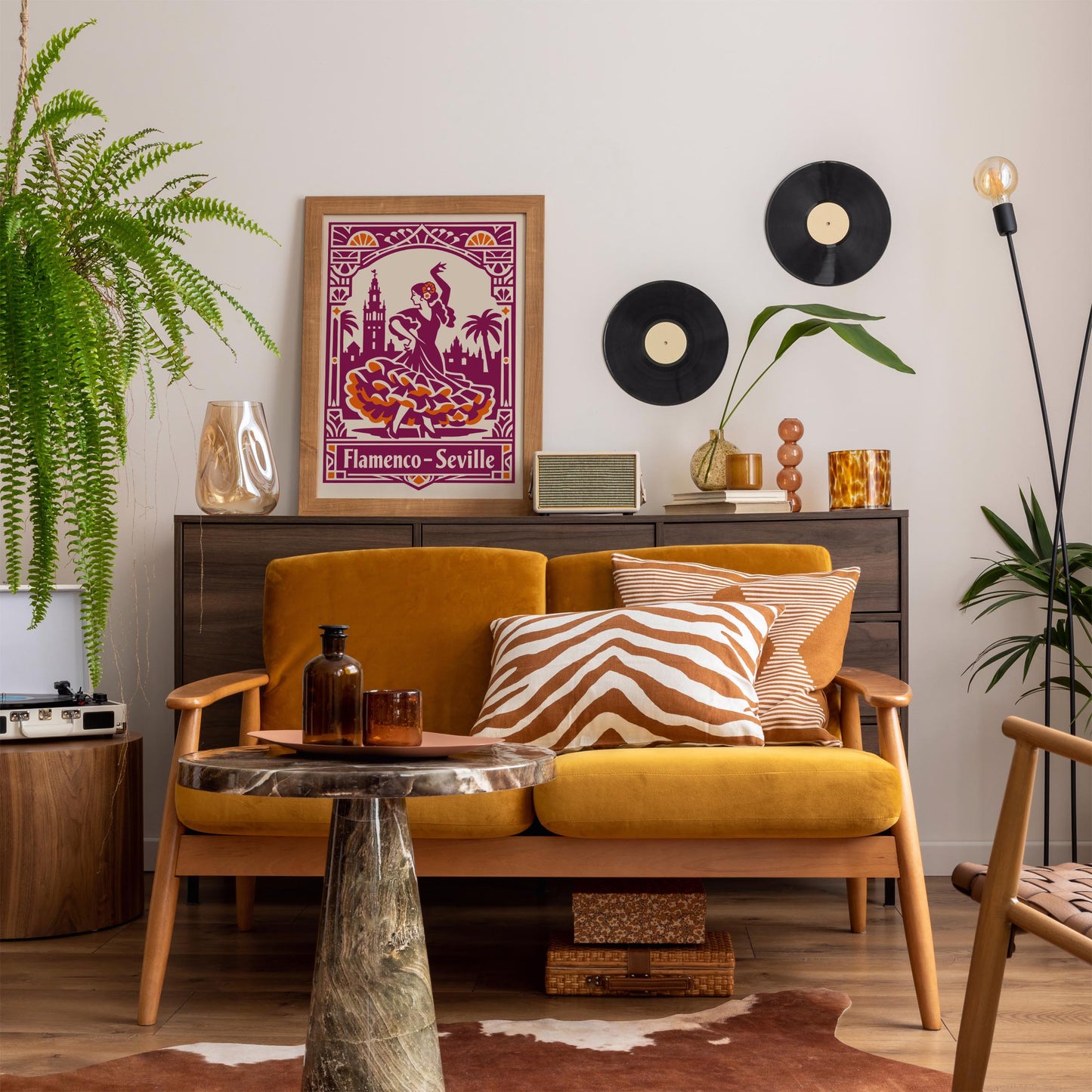 Flamenco Seville Poster - Pink Spanish Wall Art