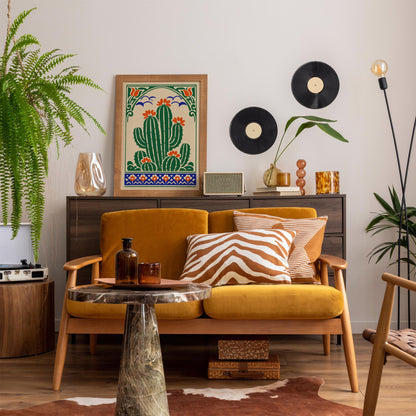 Folk Cacti Plant Wall Art Print