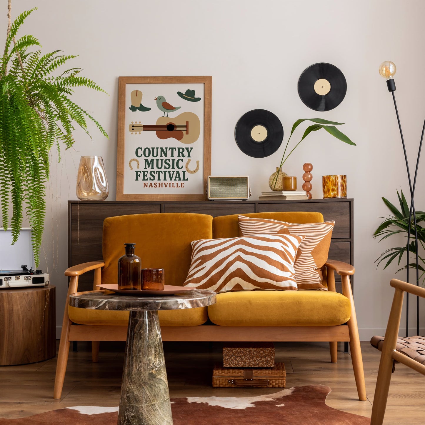 Country Music Festival Poster - Nashville Travel Wall Art