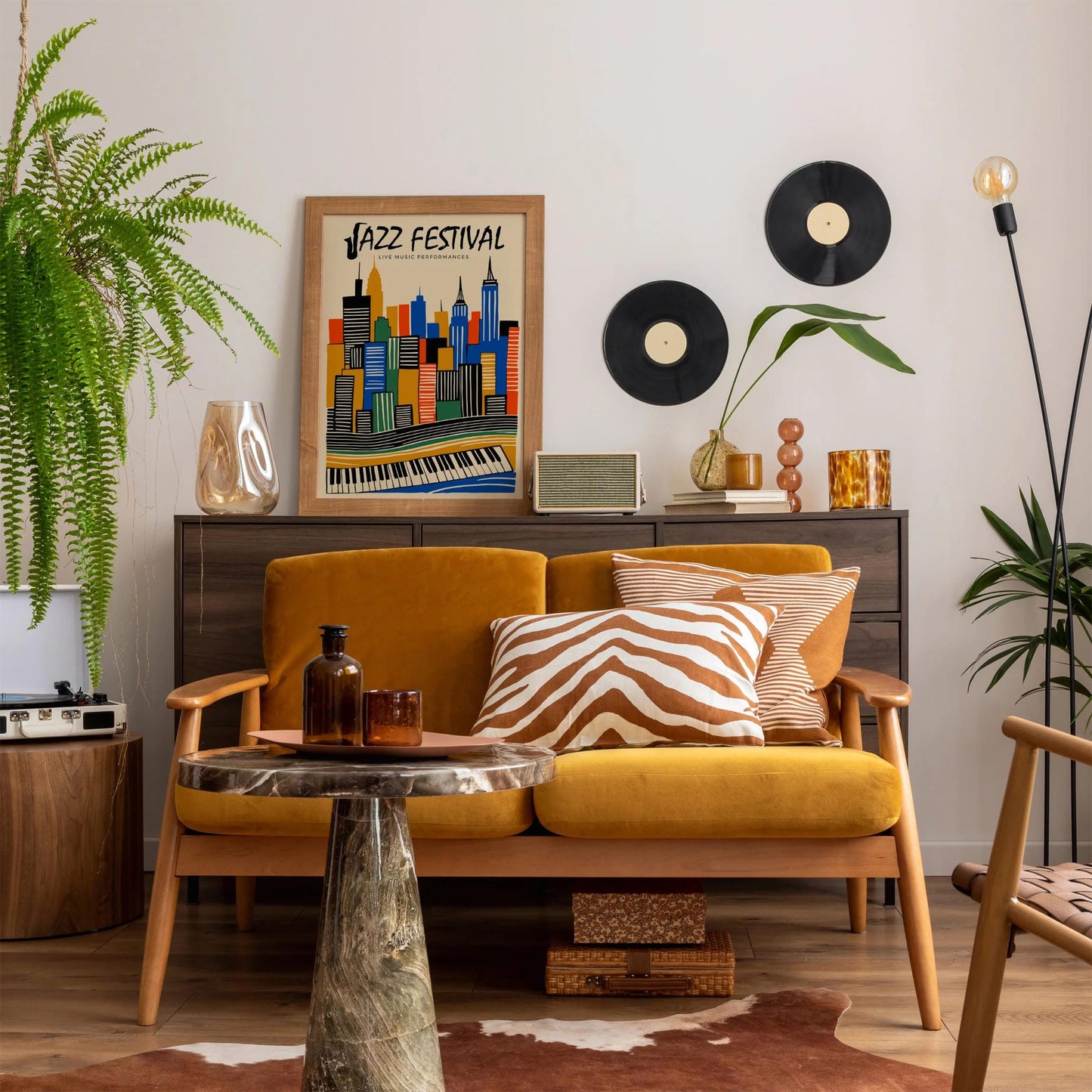 Retro Jazz Music Poster – Festival Wall Art Print