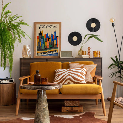 Retro Jazz Music Poster – Festival Wall Art Print