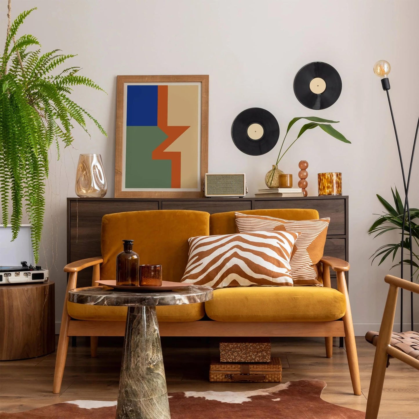 Modern Geometric Color Block Poster