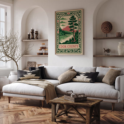 Cook County Poster -  Illinois Landscape Art Print