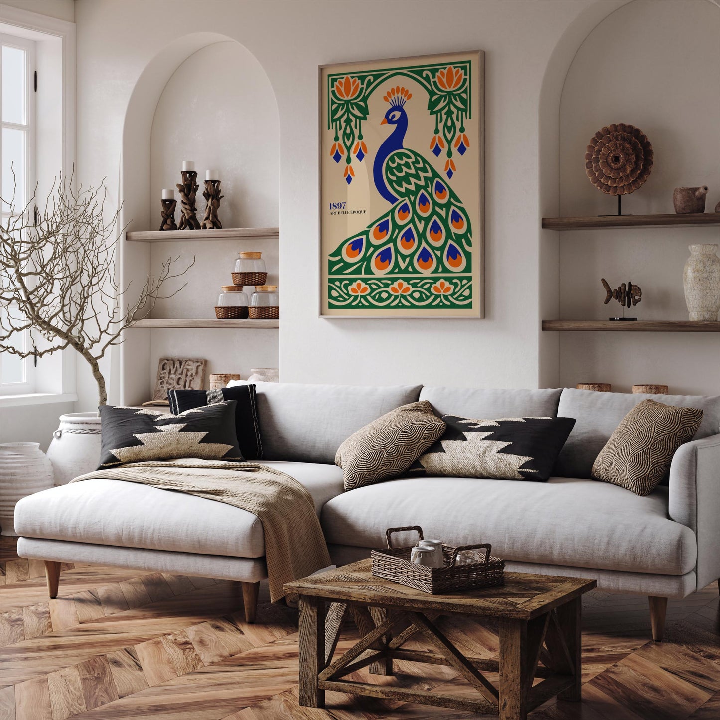 Art Belle Epoque Peacock Wall Art Print