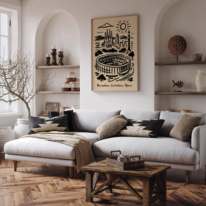 Camp Nou Poster - Barcelona Stadium Wall Art Print