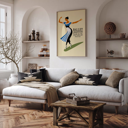 Argentino Ballet Retro Ballerina Wall Art
