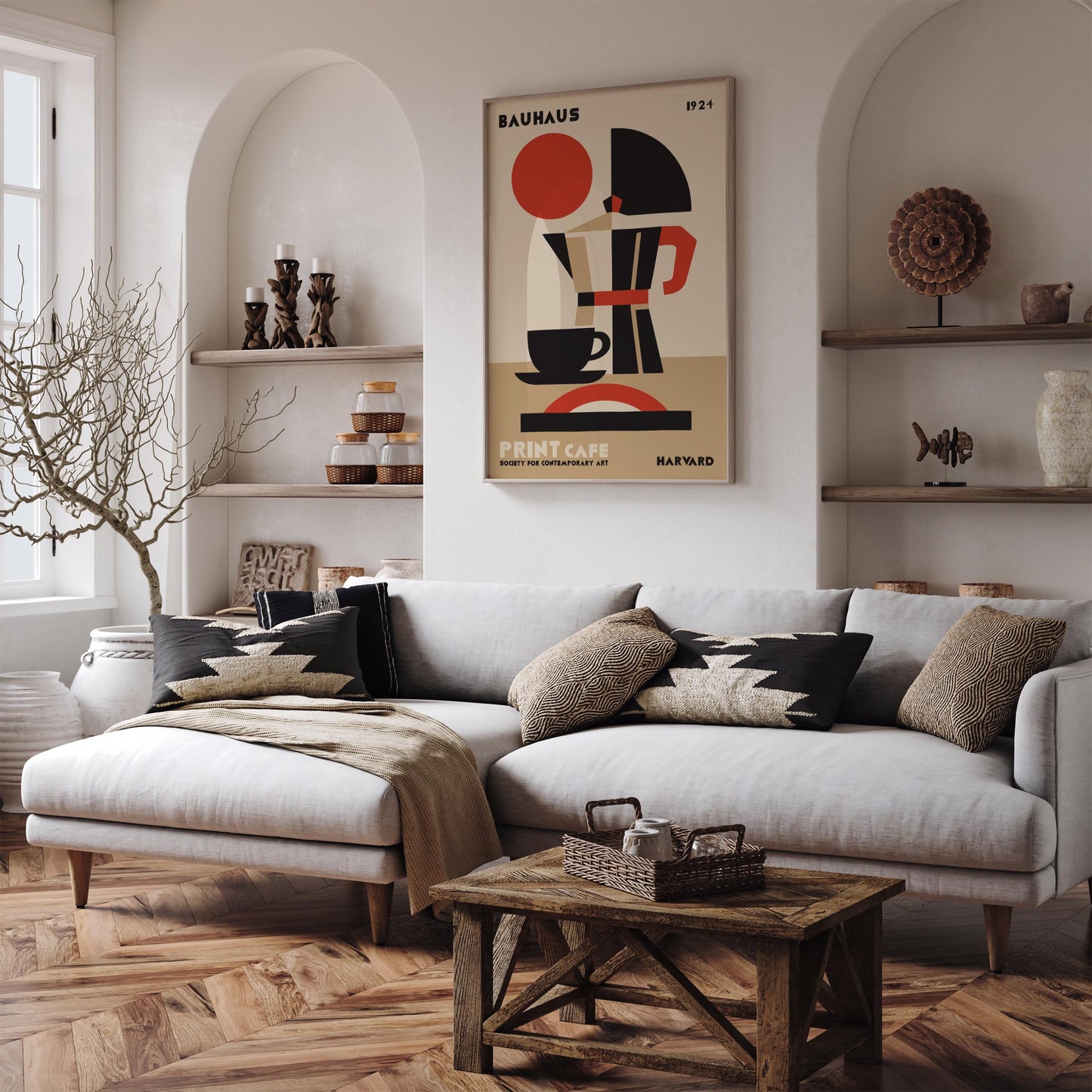 Bauhaus Cafe Harvard Exhibition Poster – Modern Art Wall Print