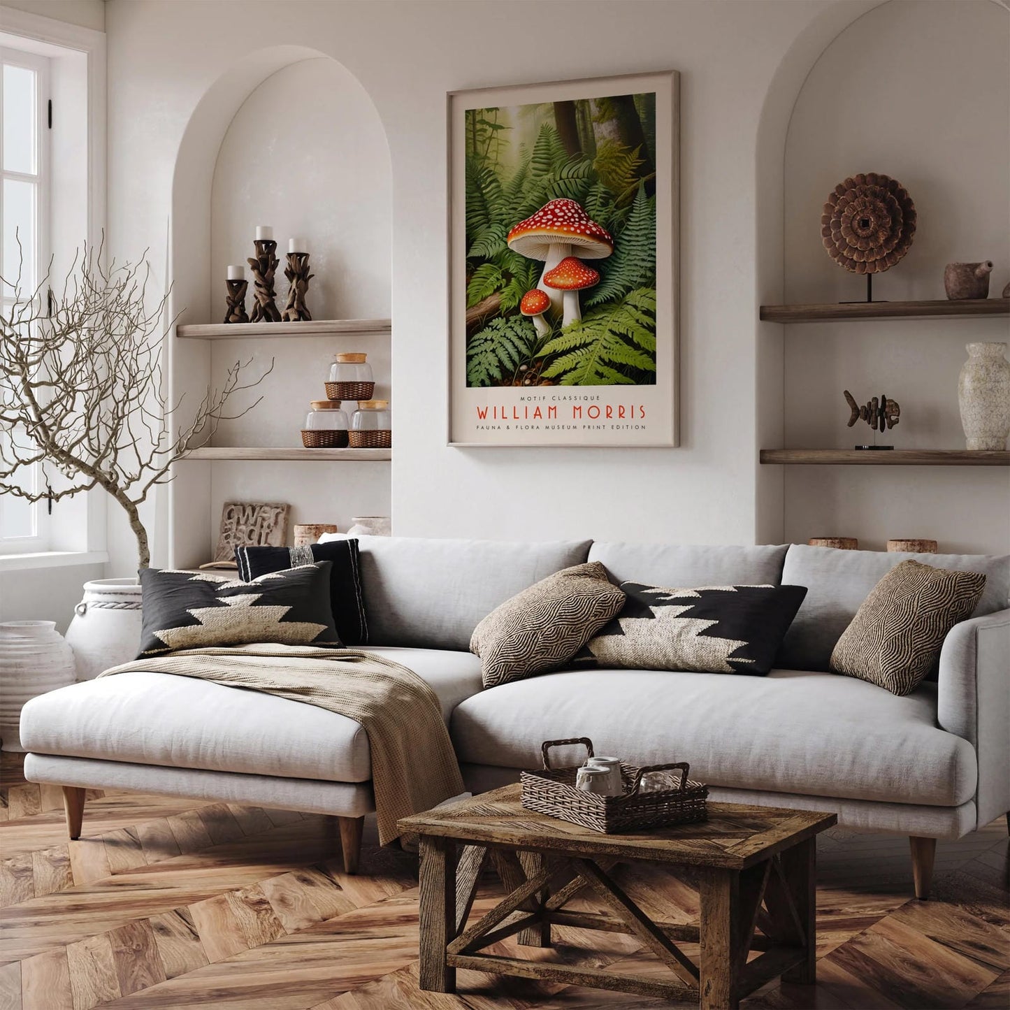 Red Mushrooms Poster