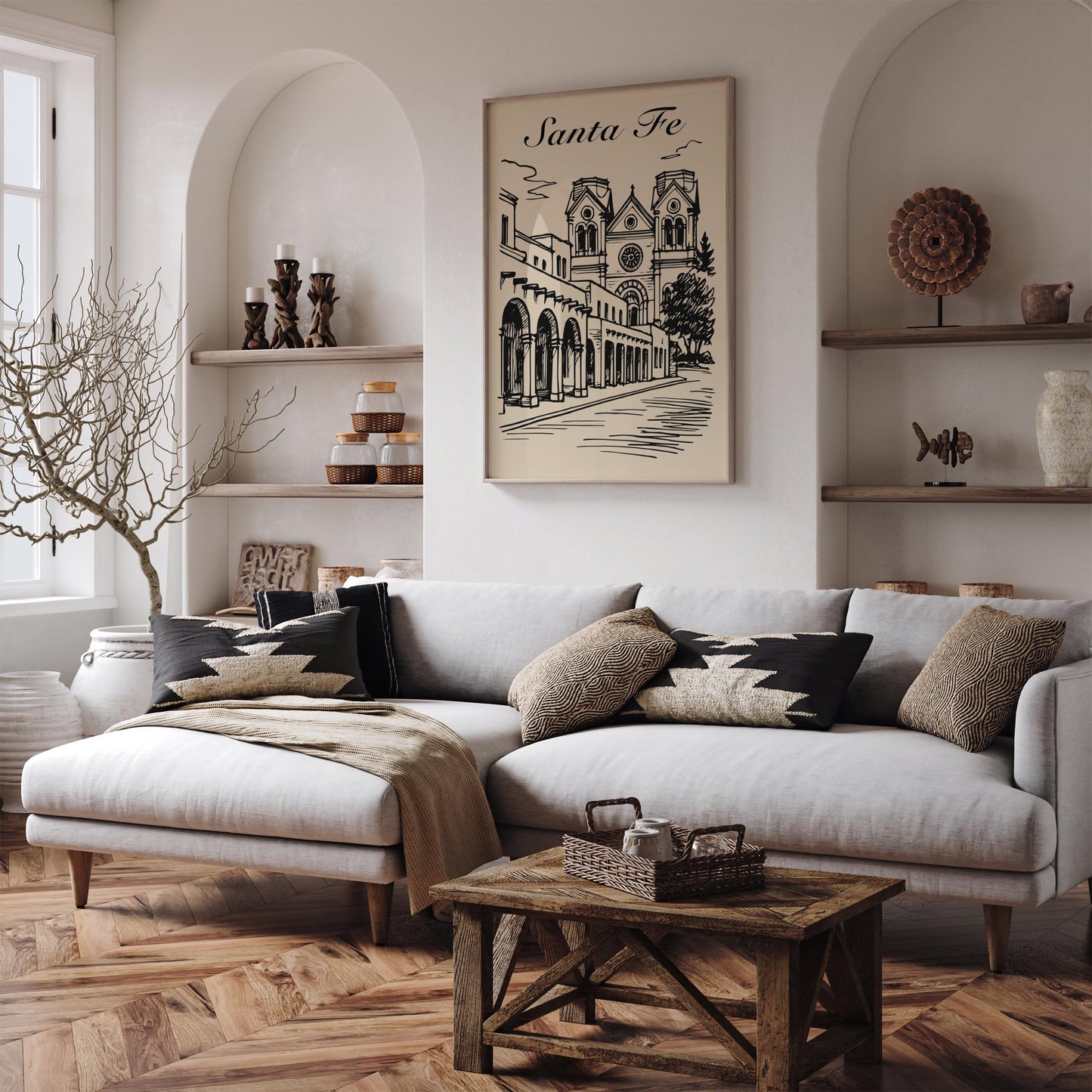 Santa Fe Cityscape Poster
