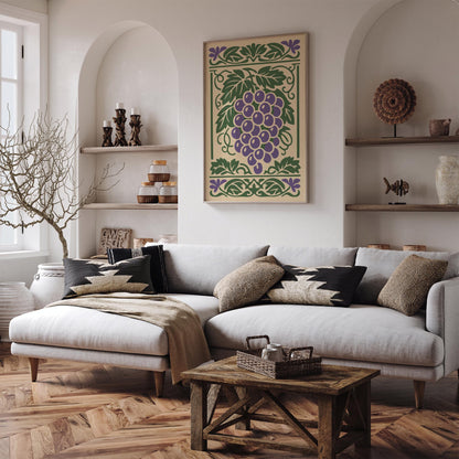 Grapes Poster – Vintage Kitchen Wall Art