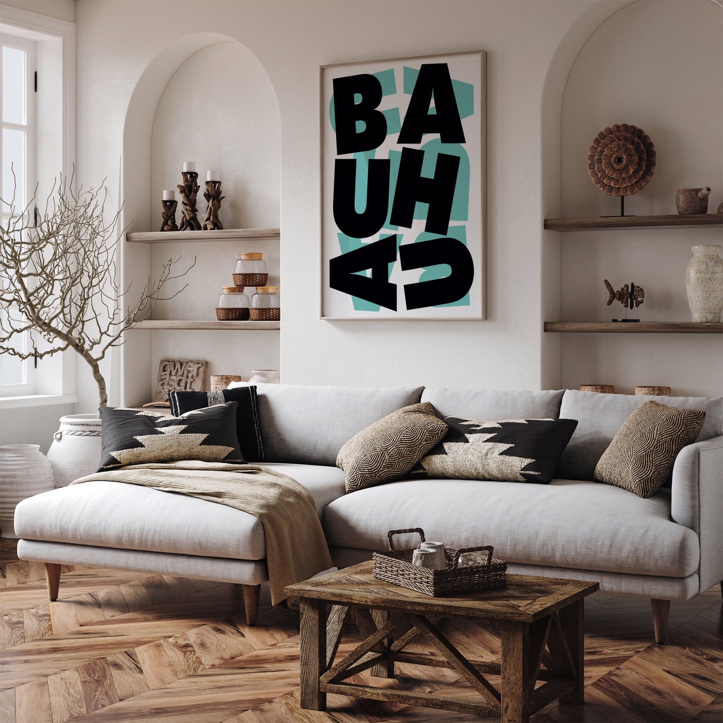 Bauhau Typographic Text Poster