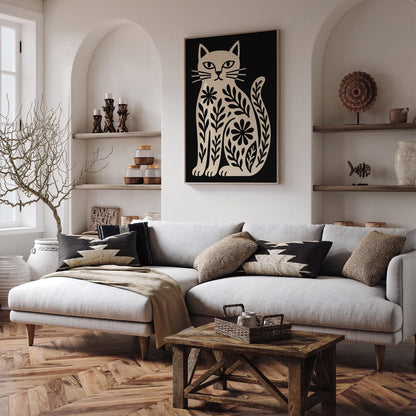 Bohemian Cat Portrait Poster