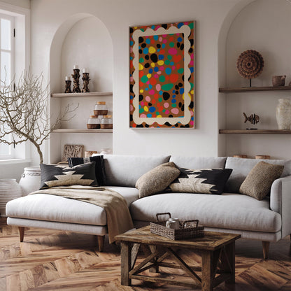 Colorful Confetti Spot Poster - Bold Maximalist Rainbow Wall Art