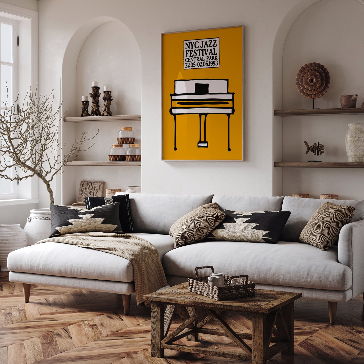 1993 NYC Jazz Festival Yellow Poster