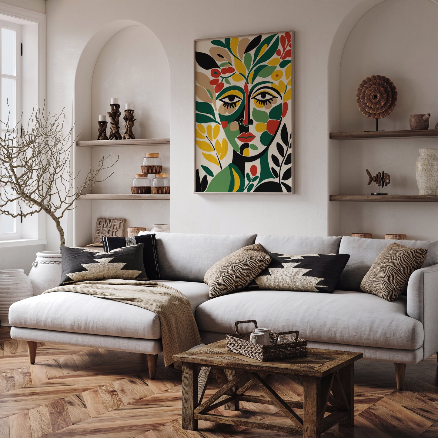 Eclectic Nature Woman Portrait Poster