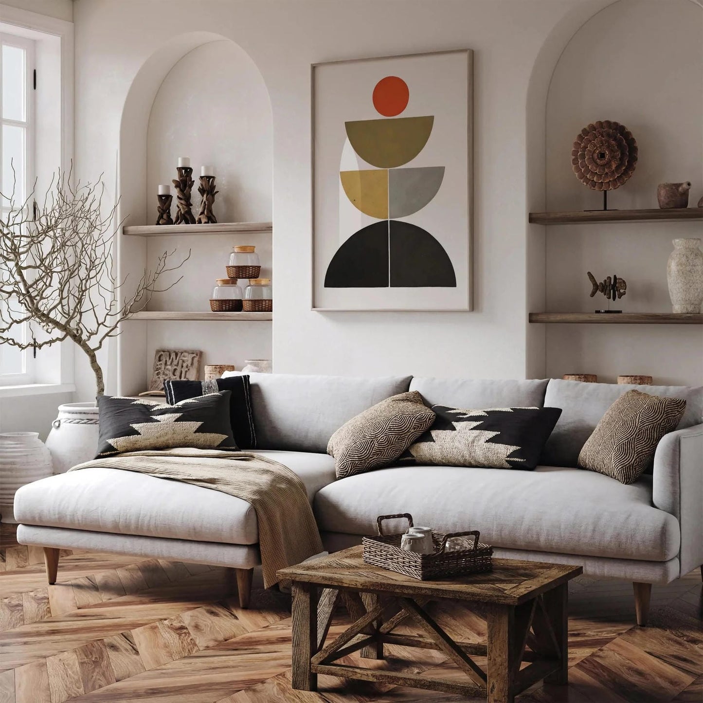 Modern Geometric Art Print - Aesthetic Design