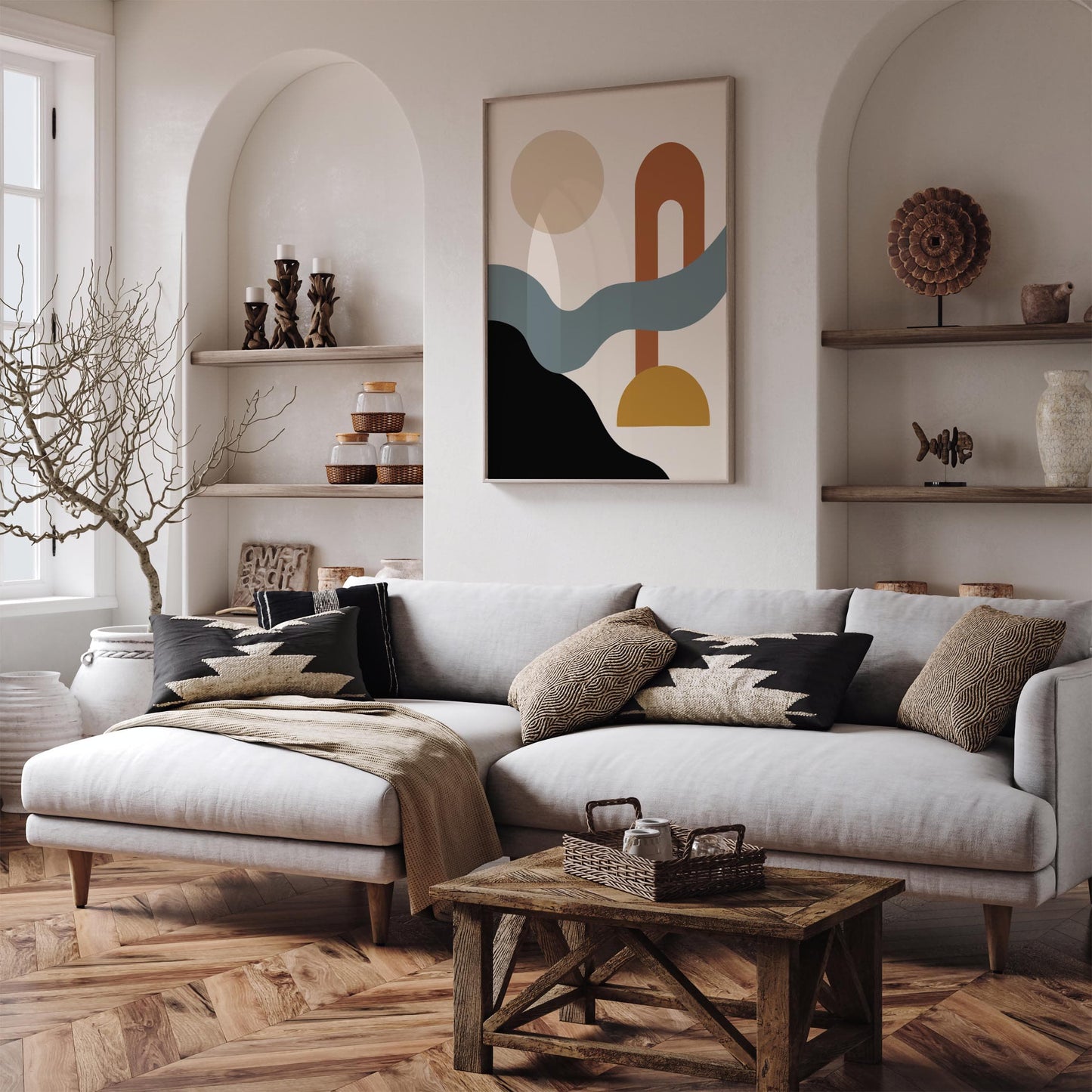 Modern Abstract Poster - Japandi Aesthetic Art Print