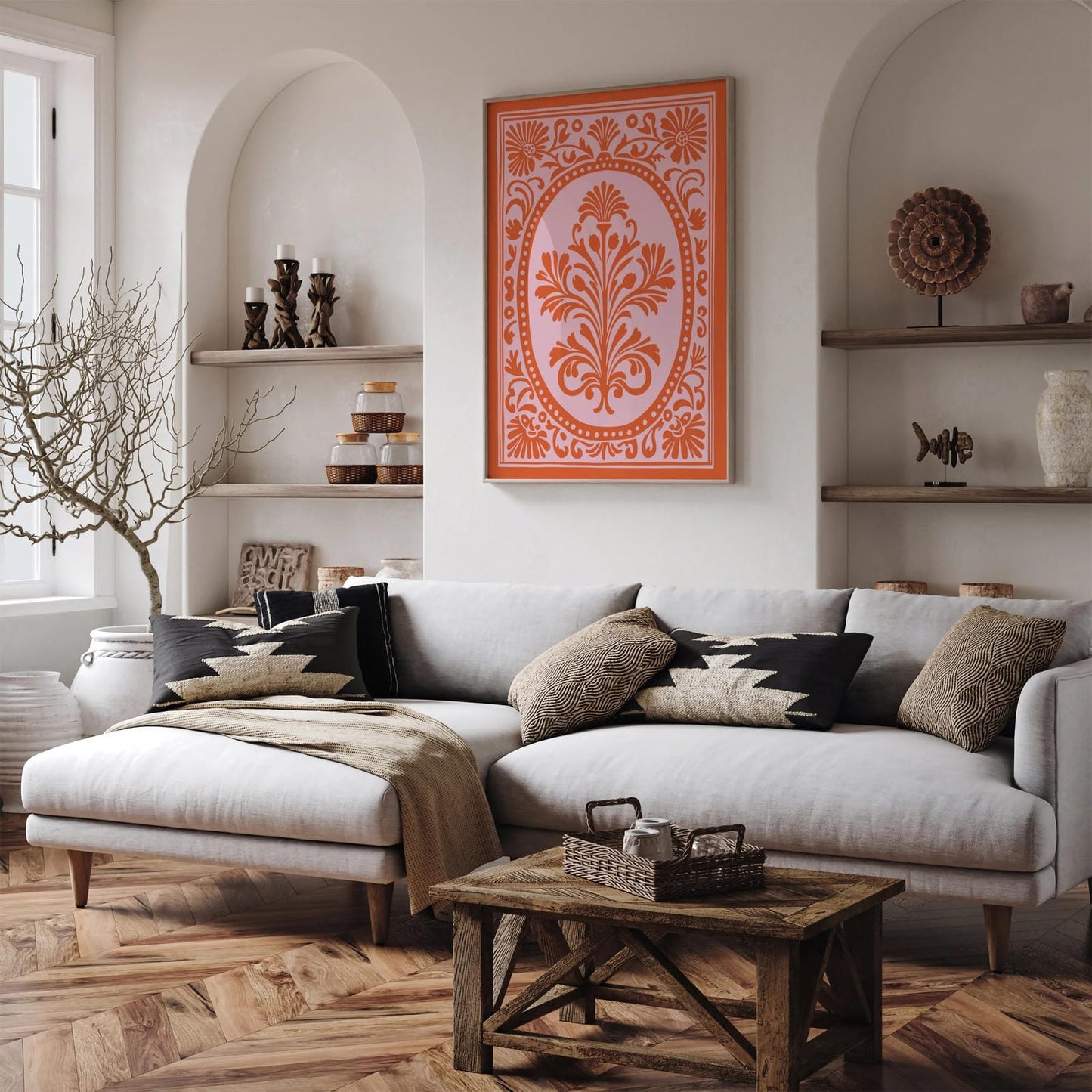 Rococo Floral Ornaments Wall Art