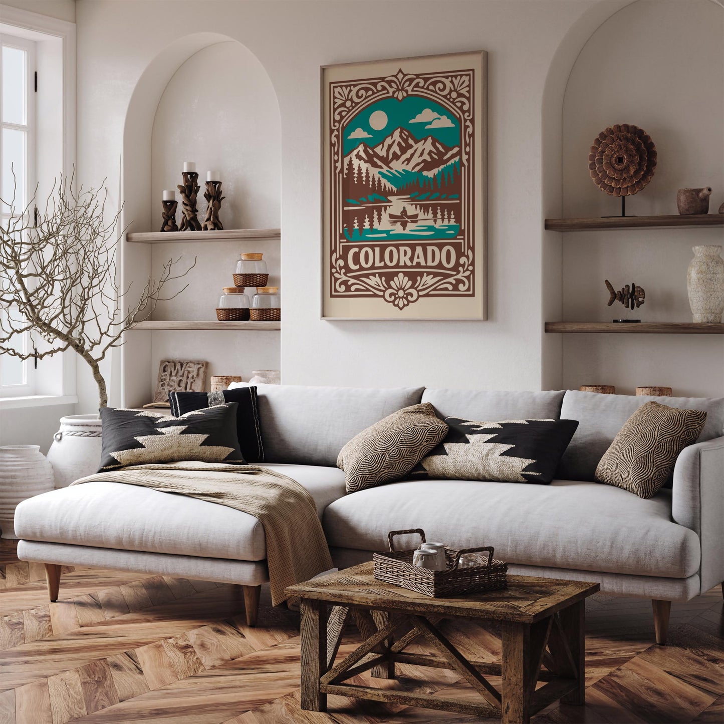 Colorado Travel Poster - Retro Landscape Wall Art