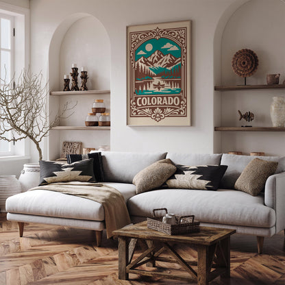 Colorado Travel Poster - Retro Landscape Wall Art