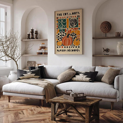 Autumn Pumpkin Cut Out Poster – Fall Wall Art Print