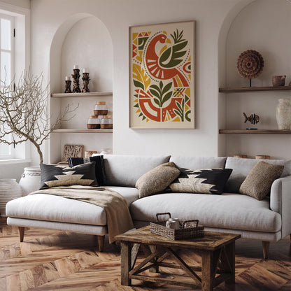 Phoenix Bird Afrohemian Wall Art Print