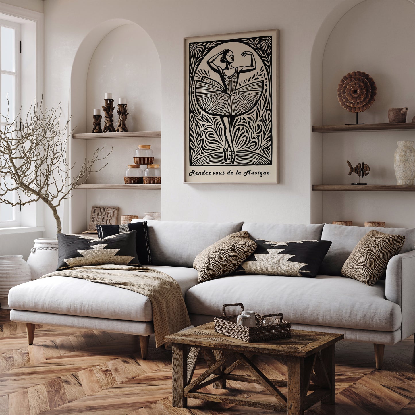 Ballerina Cut Outs Art Print