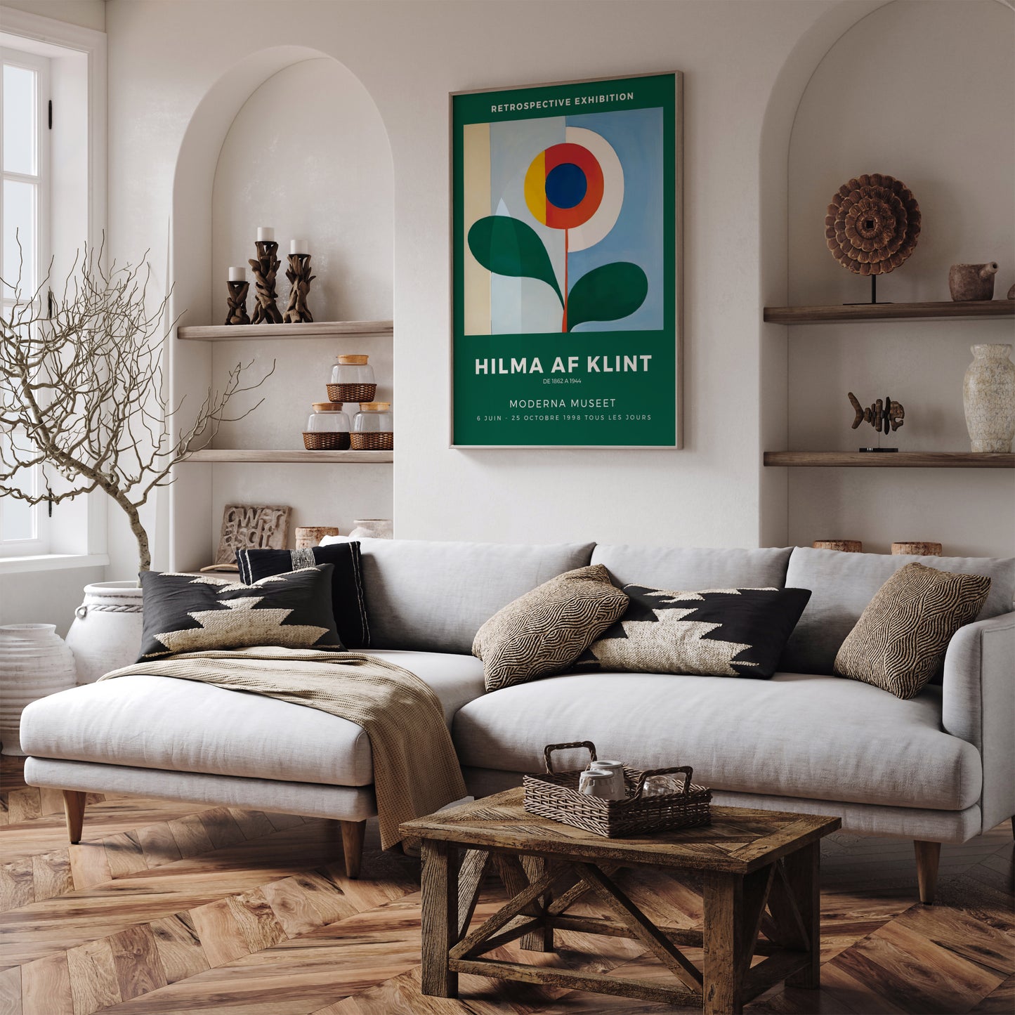 Hilma af Klint Inspired Green Abstract Print