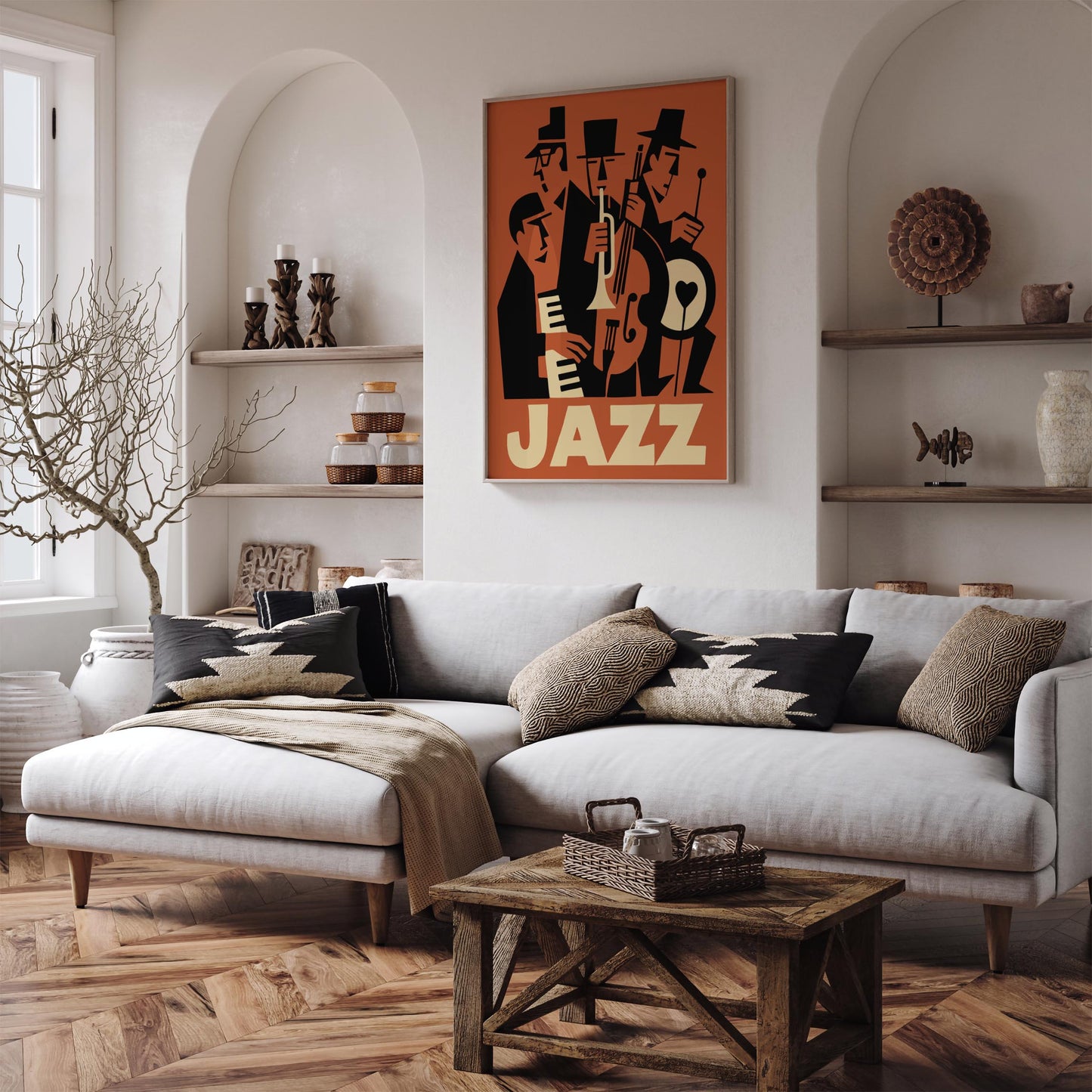 Jazz Night Music Poster - Retro Music Club Wall Art Decor