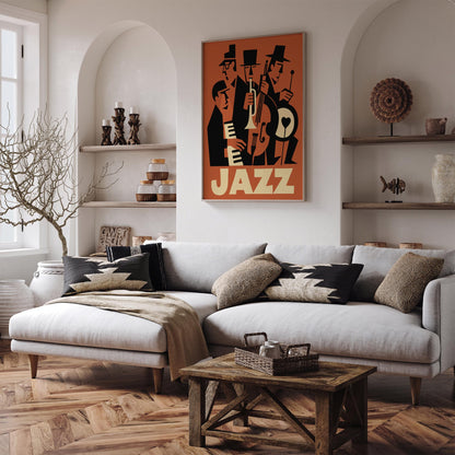 Jazz Night Music Poster - Retro Music Club Wall Art Decor