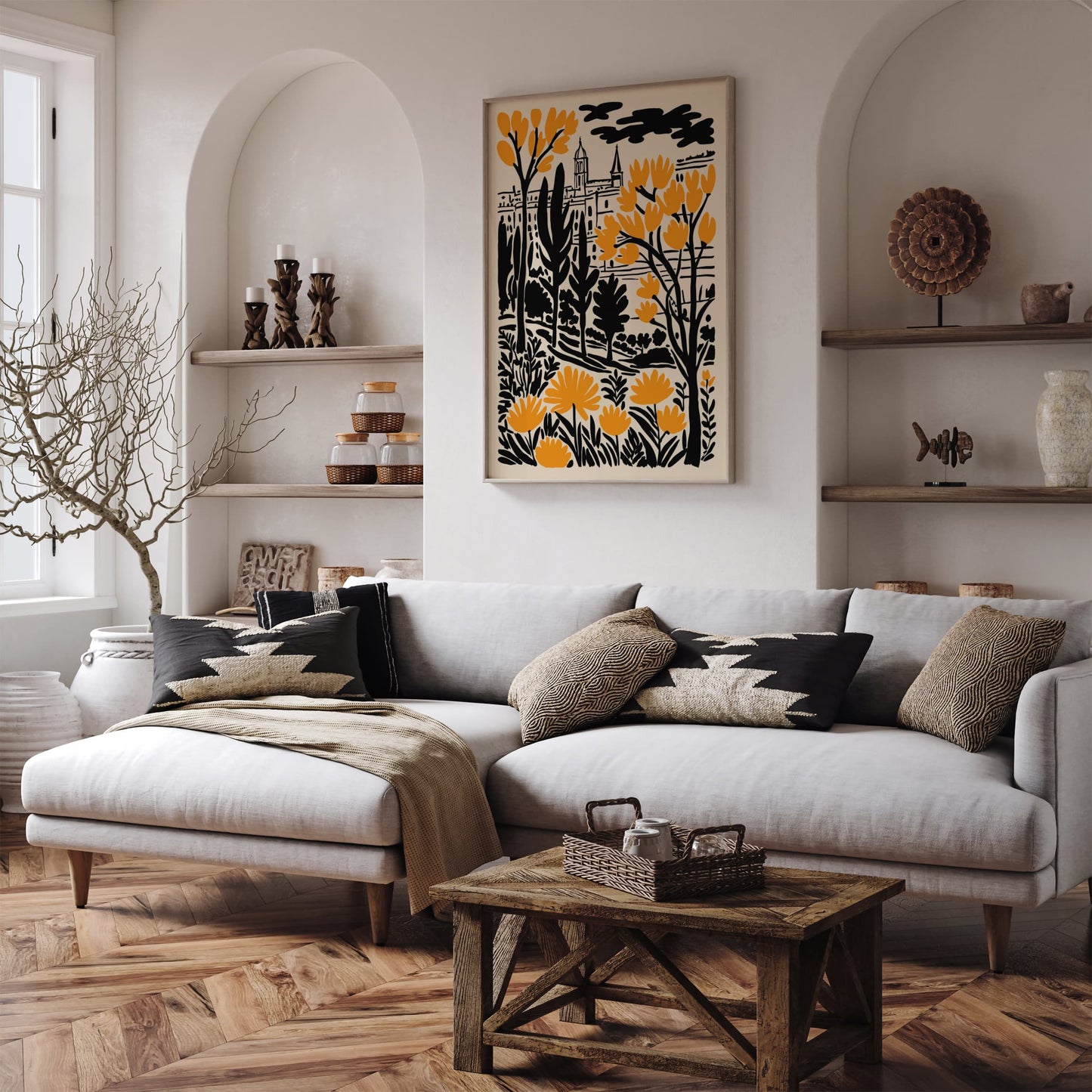 France Cityscape Yellow Poster