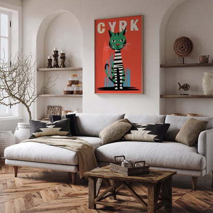 Cyrk Polish Circus Cat Poster