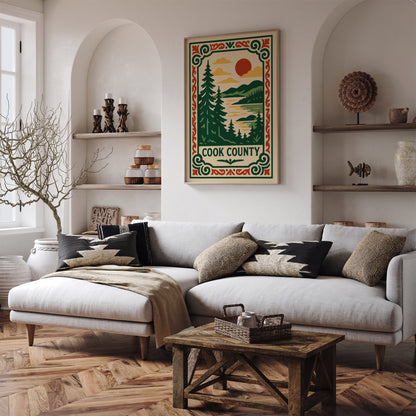 Cook County Travel Poster - Landscape Art Print