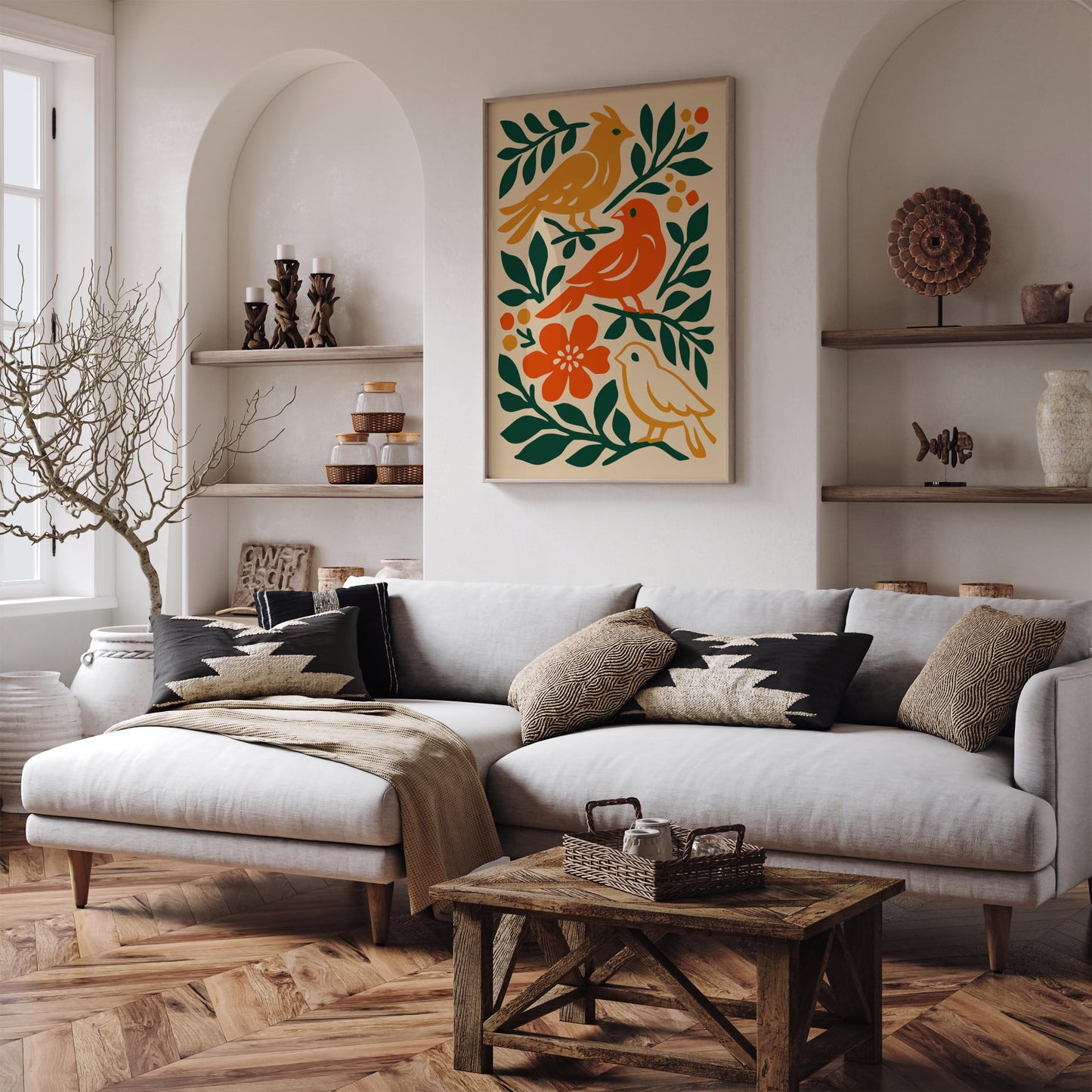 Country House Birds Poster