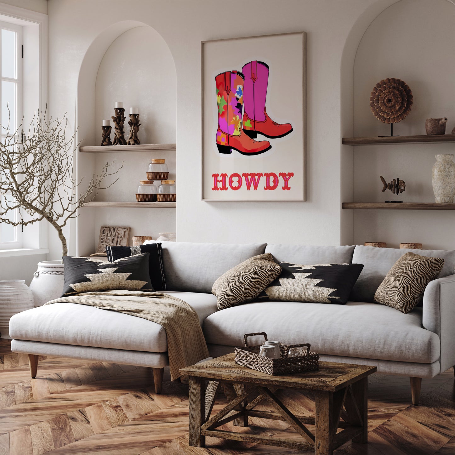 Horwy - Cute Cowgirl Pink Shoes Poster