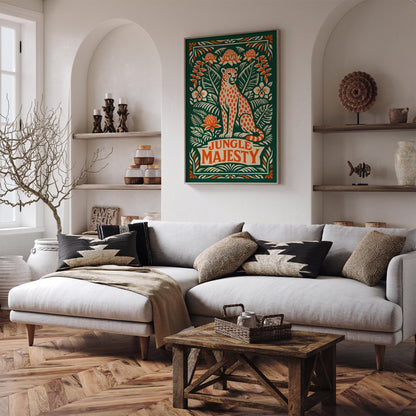 Jungle Cheetah Wildlife Art Poster