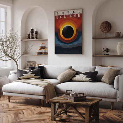 Total Solar Eclipse Wall Art 2025