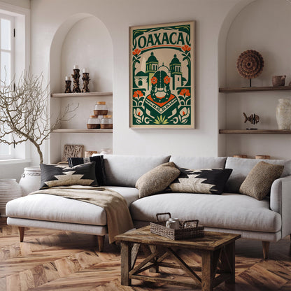 Oaxaca Mexico City Wall Art Print 2026 – Travel Poster