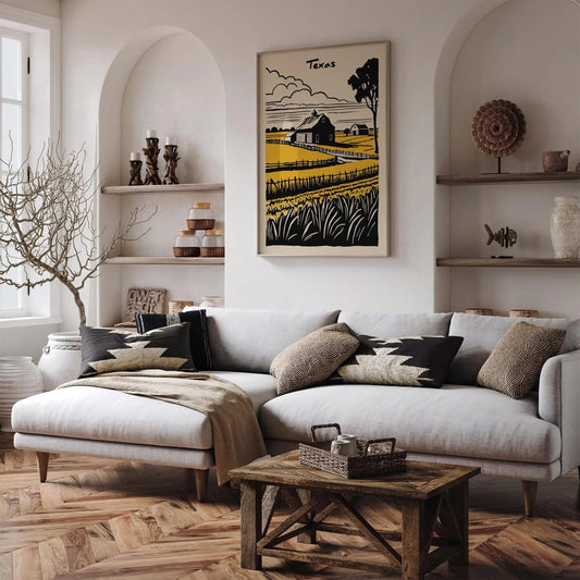 Texas Landscape Travel Art Print
