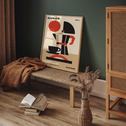 Bauhaus Cafe Harvard Exhibition Poster – Modern Art Wall Print