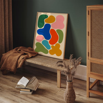 Liquid Abstract Poster - Colorful Shapes Wall Art