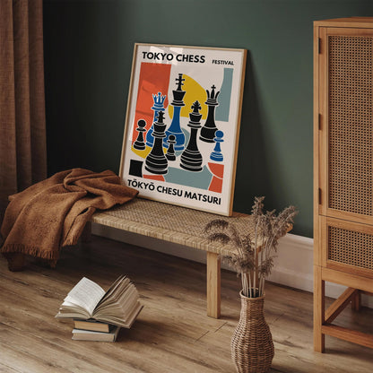 Tokyo Chess Festival Poster – Chess Game Event Art