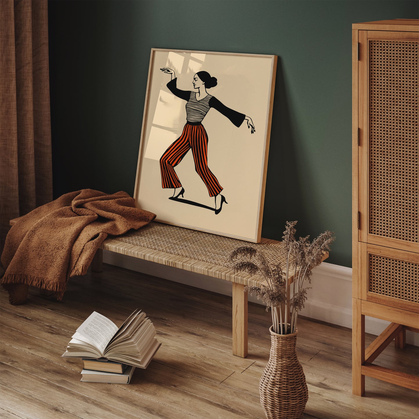 Dancing Woman Retro Poster