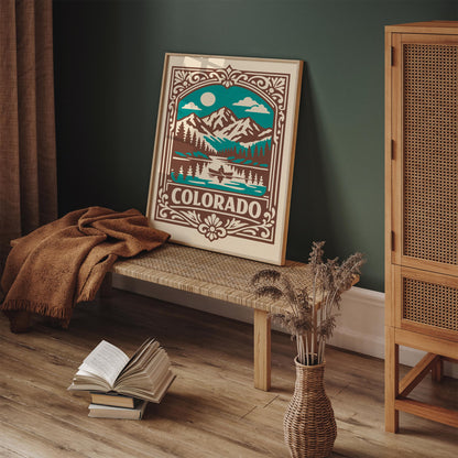 Colorado Travel Poster - Retro Landscape Wall Art