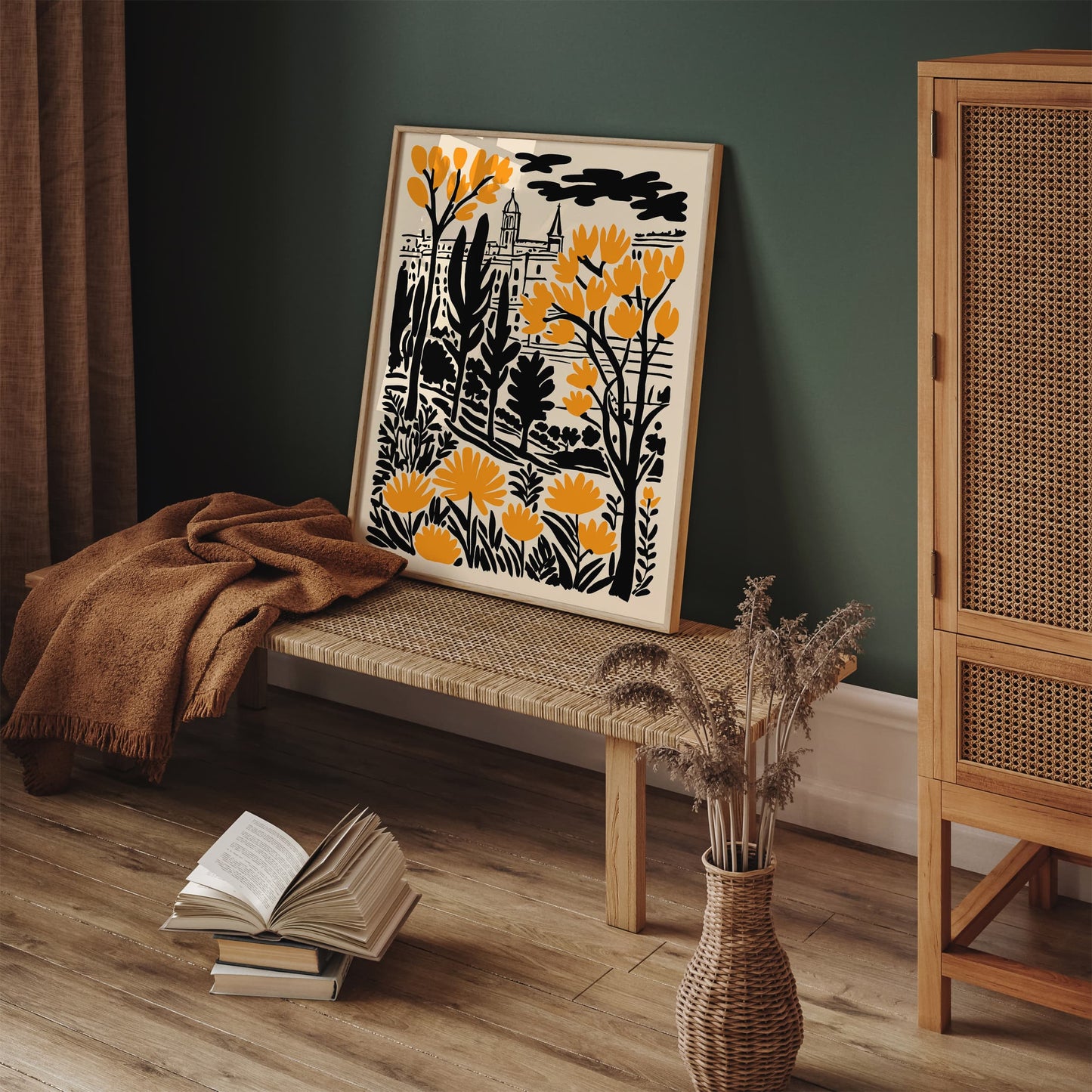 France Cityscape Yellow Poster