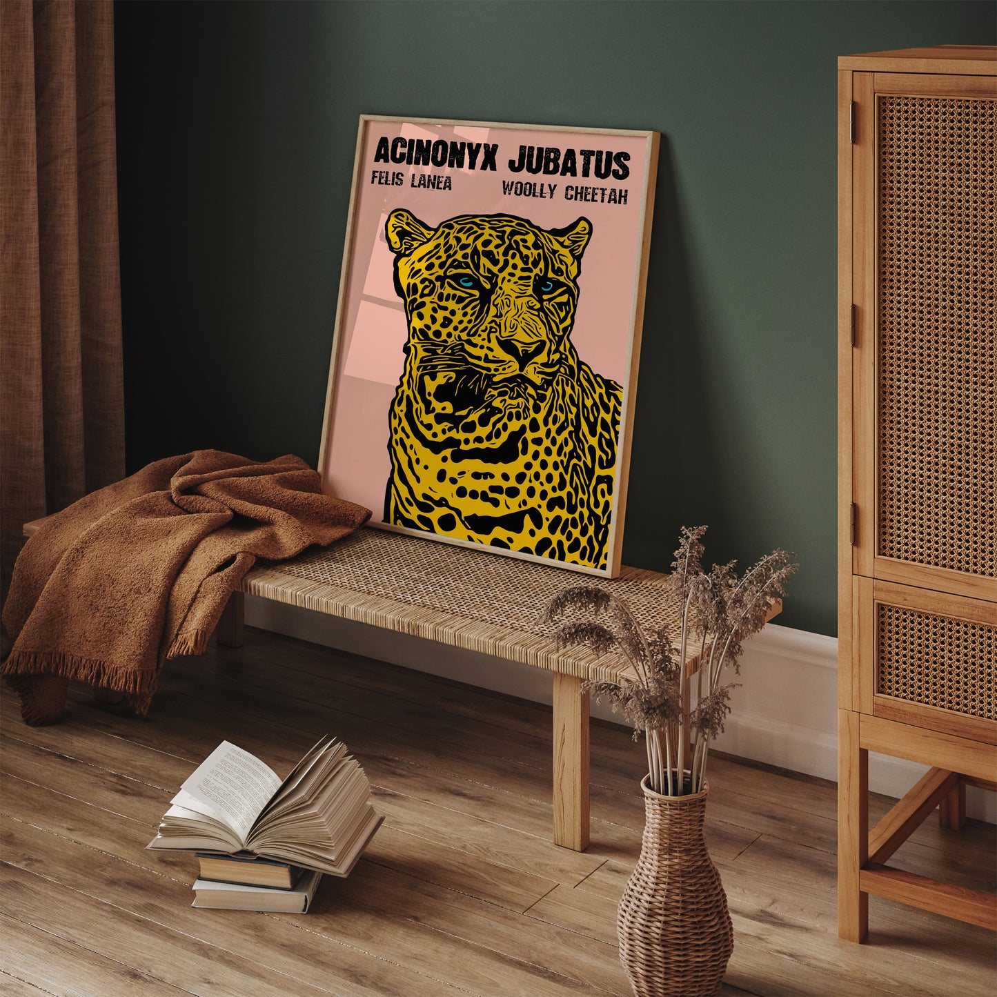 Jungle Cat Retro Species Poster