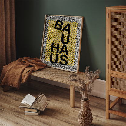 Bauhaus Retro Yellow Art Print