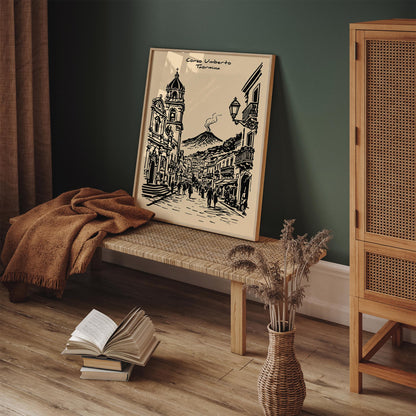 Corso Umberto Taormina Sicily Poster